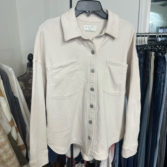 Z Supply Sweaters - Z Supply Off-White Cotton Shirt